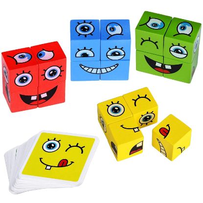 Picture of Wooden Emoji Cube face Changing Game