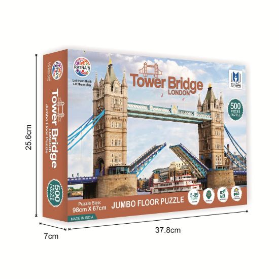 Picture of London Tower Bridge 500 Pieces Floor Jigsaw Puzzle.