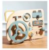 Picture of Montessori Busy Board Wood Steering Wheel Toy 
