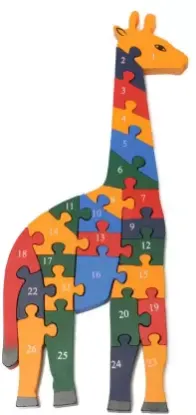 Picture of Wooden Giraffe Puzzle 3D Blocks