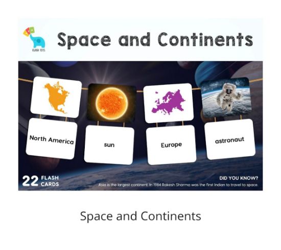 Picture of Space And  continent (Flash Cards) 