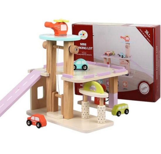 Picture of Wooden Parking Garage Playset