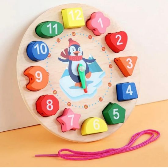 Picture of Wooden Shape Color Sorting Clock 