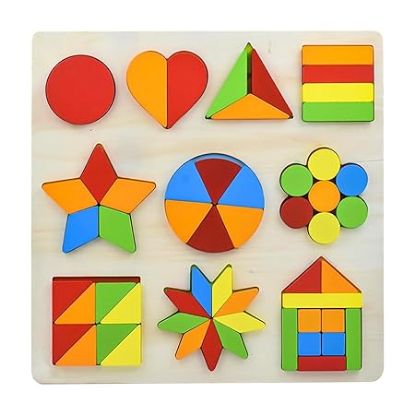 Picture of Wooden Shapes Puzzle (55pieces) board